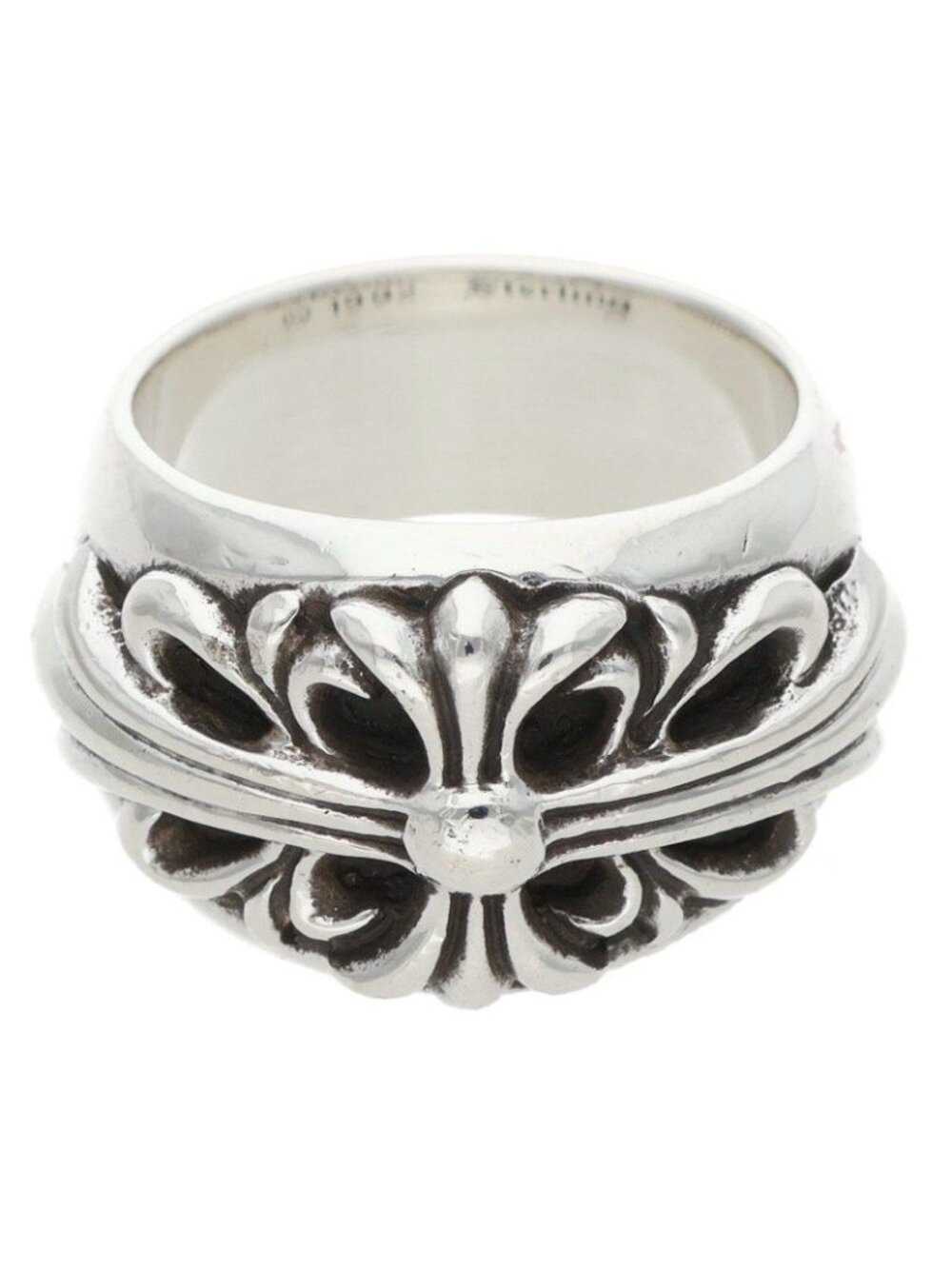 Chrome Hearts Floral Cross Silver Ring